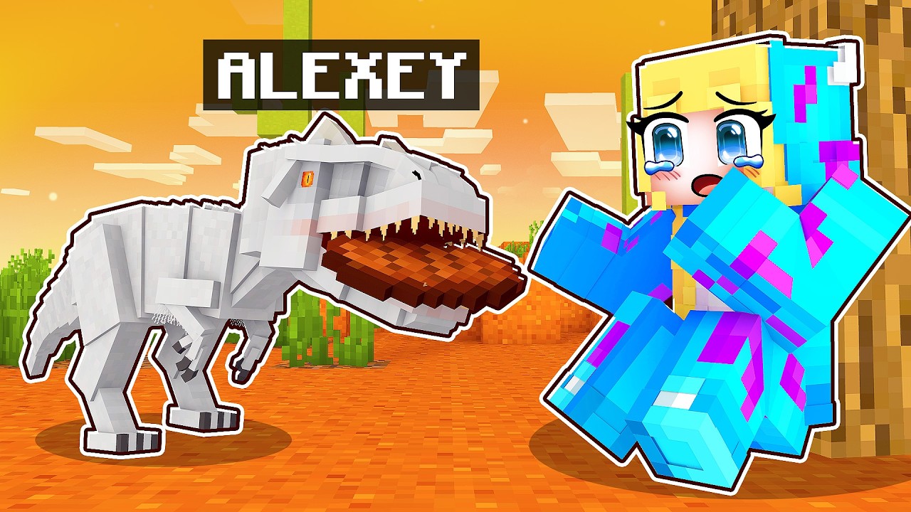 NASCI como um BEBÊ INDOMINUS REX no Minecraft