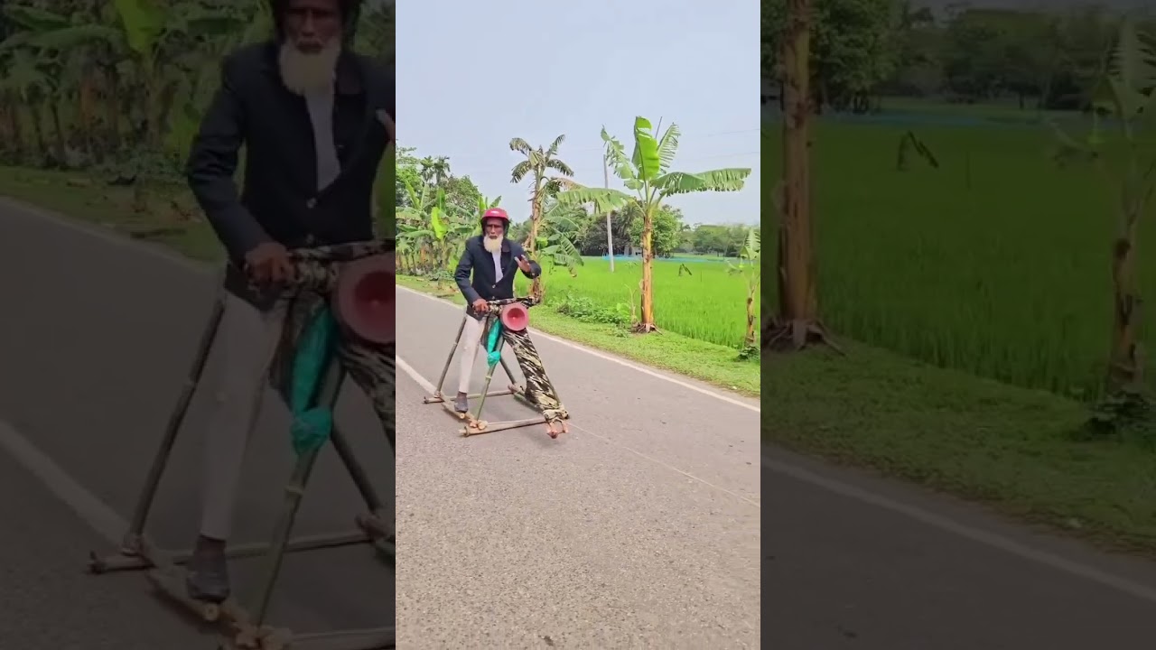 Uncle's strange motorcycle runs on paved roads without petrol