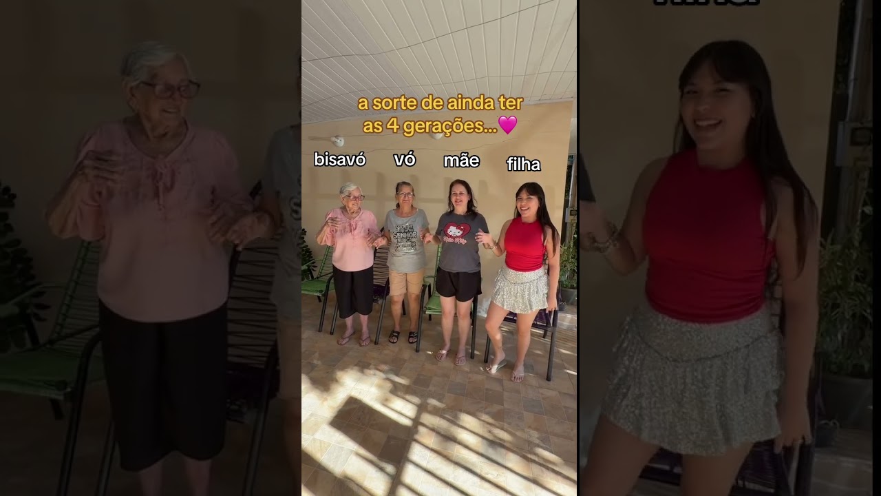 A SORTE DE AINDA TER AS 4 GERAÇÕES!!🥹🩷 minha bisavó com 90 anos super bem!!