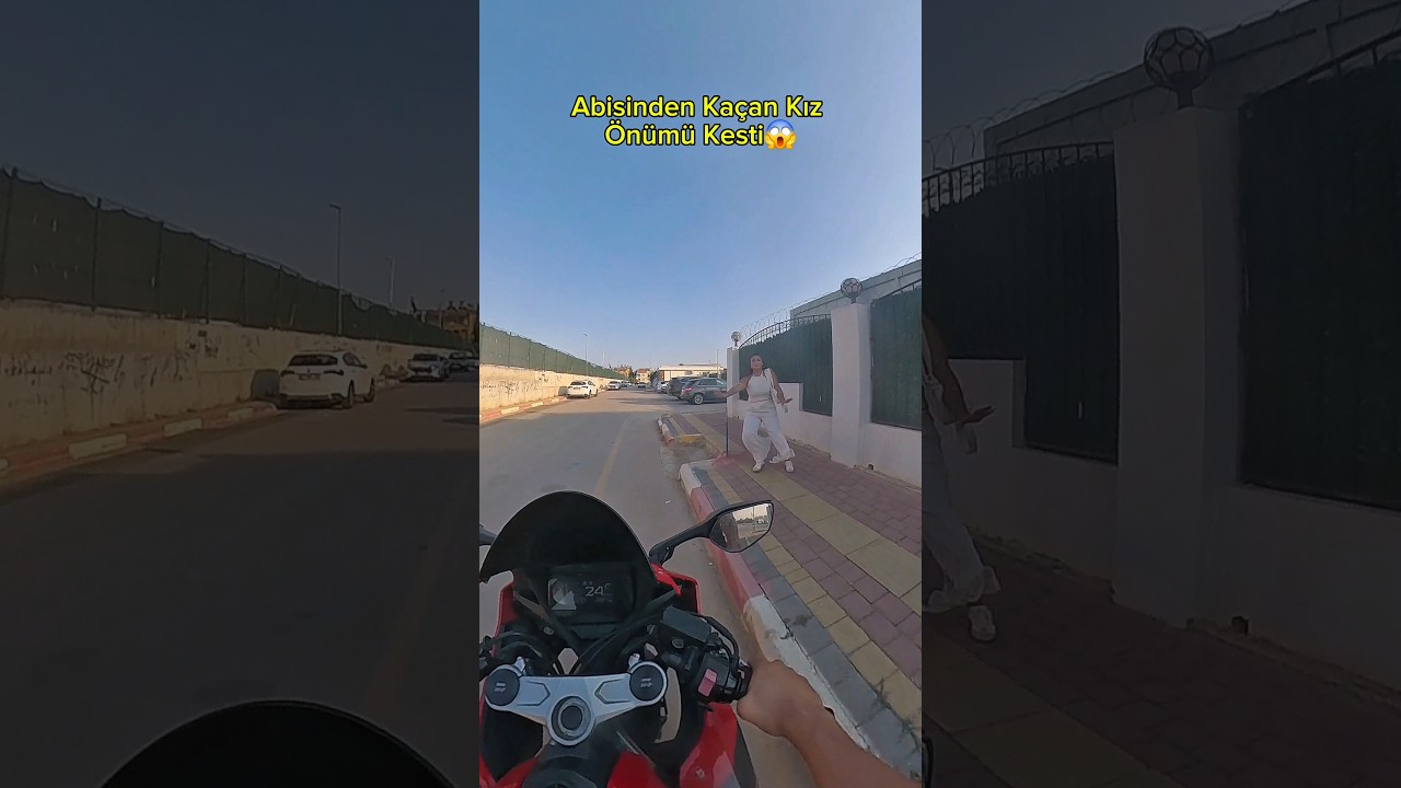 Abisinden Kaçan kız Önümü Kesti 😱 #motovlog