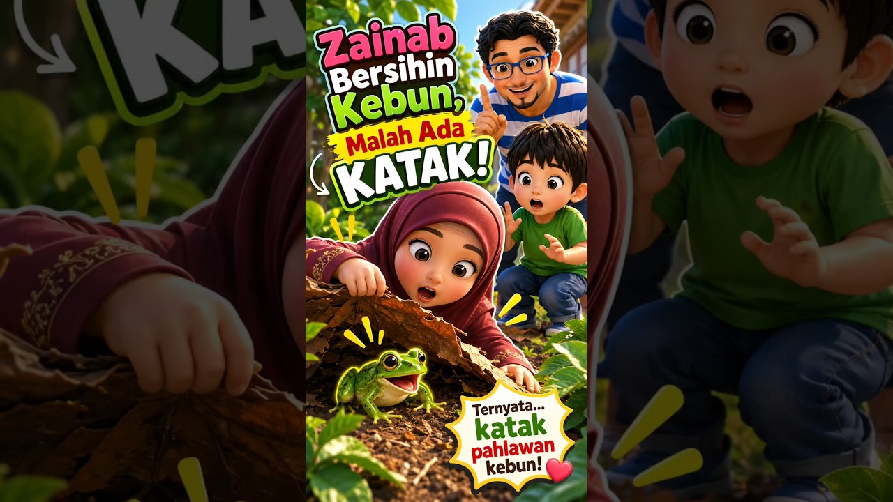 Zainab Kaget! Ada Katak di Balik Daun 🐸 | Animasi Keluarga #animasi #animasiislami