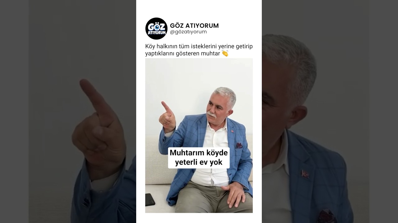 Köy halkının tüm isteklerini yerine getirip yaptıklarını gösteren muhtar 👏
