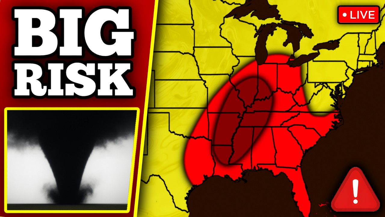 🔴 BREAKING TORNADO OUTBREAK COVERAGE - Large Tornadoes Possible With LIVE Storm Chasers...
