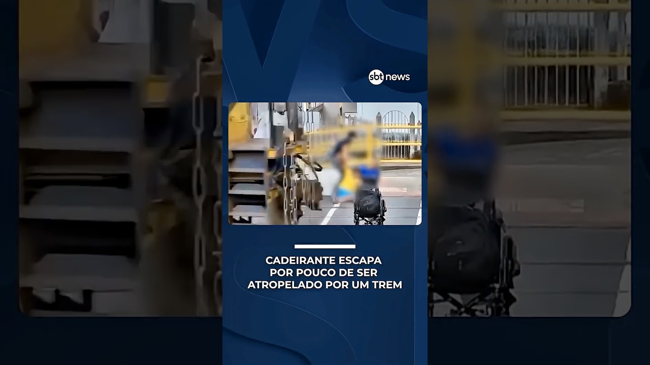 Cadeirante escapa por pouco de ser atingido por trem em MG | #AloVoce