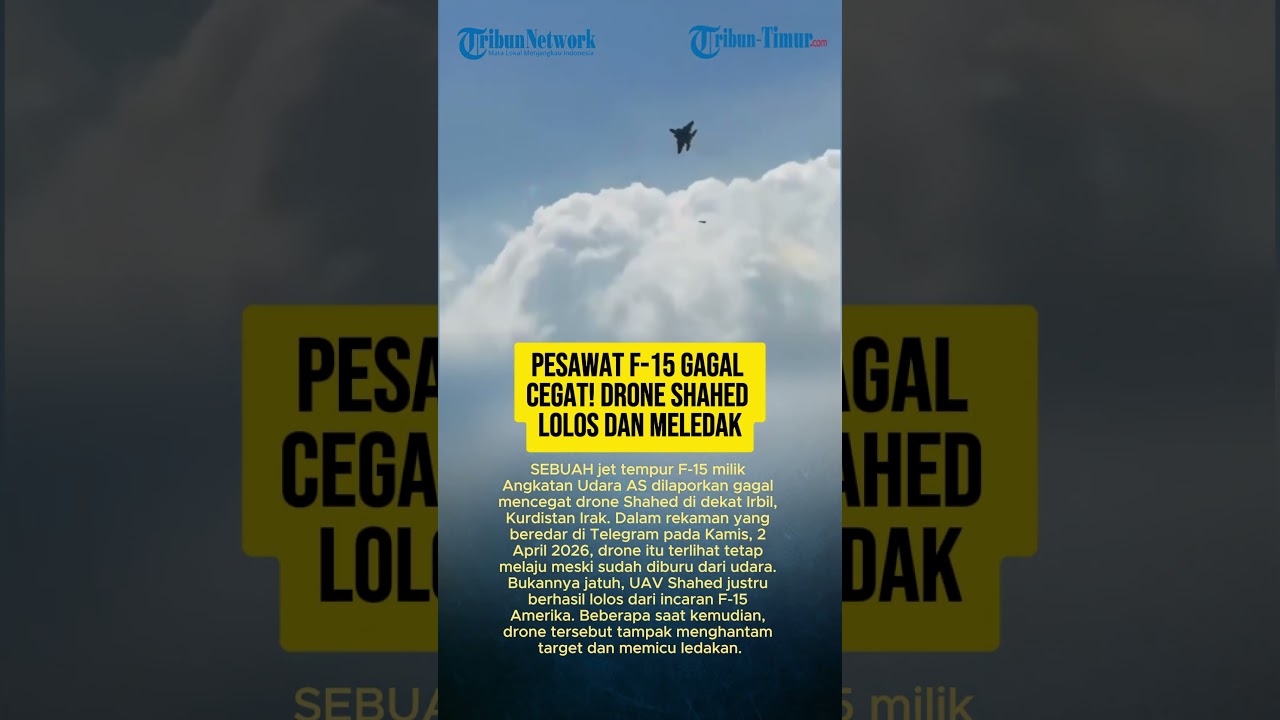 PESAWAT F-15 GAGAL CEGAT! DRONE SHAHED LOLOS & MELEDAK
