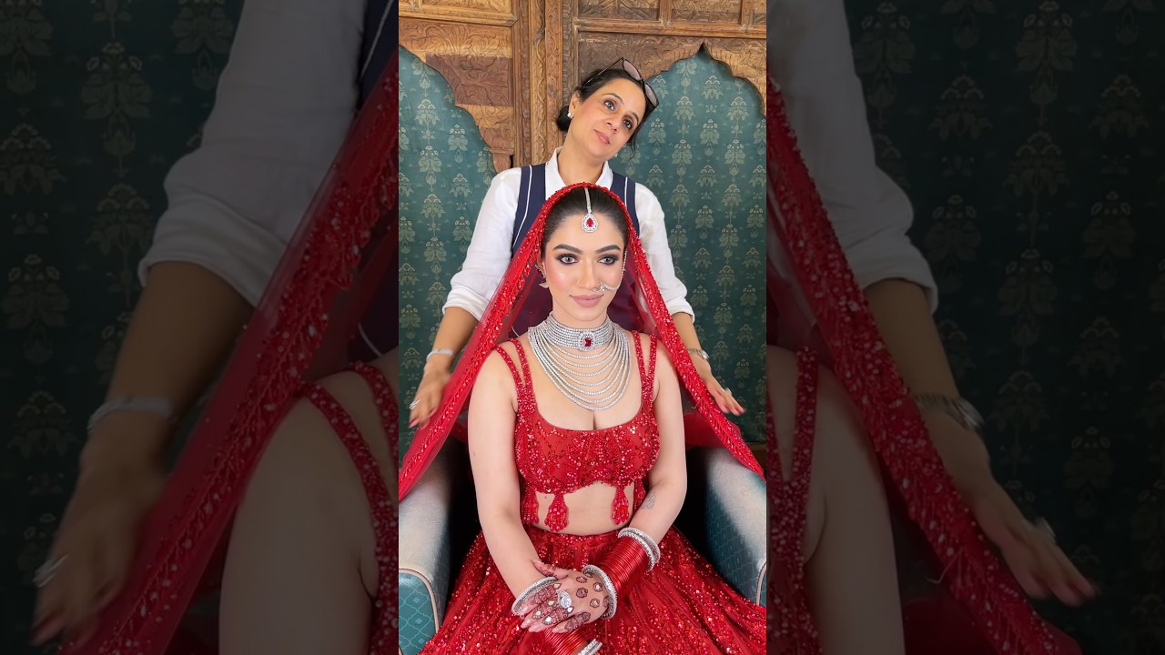 Modern Bridal look in Red ❤️ Parul Garg