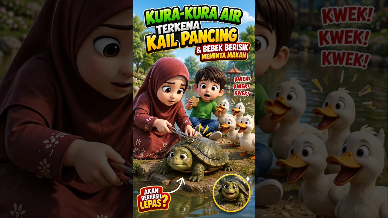 Zainab Tolong Kura-Kura! 🐢😱 Husain Dikerubungi Bebek! 😂 | Animasi Keluarga #animasiislami  #animasi