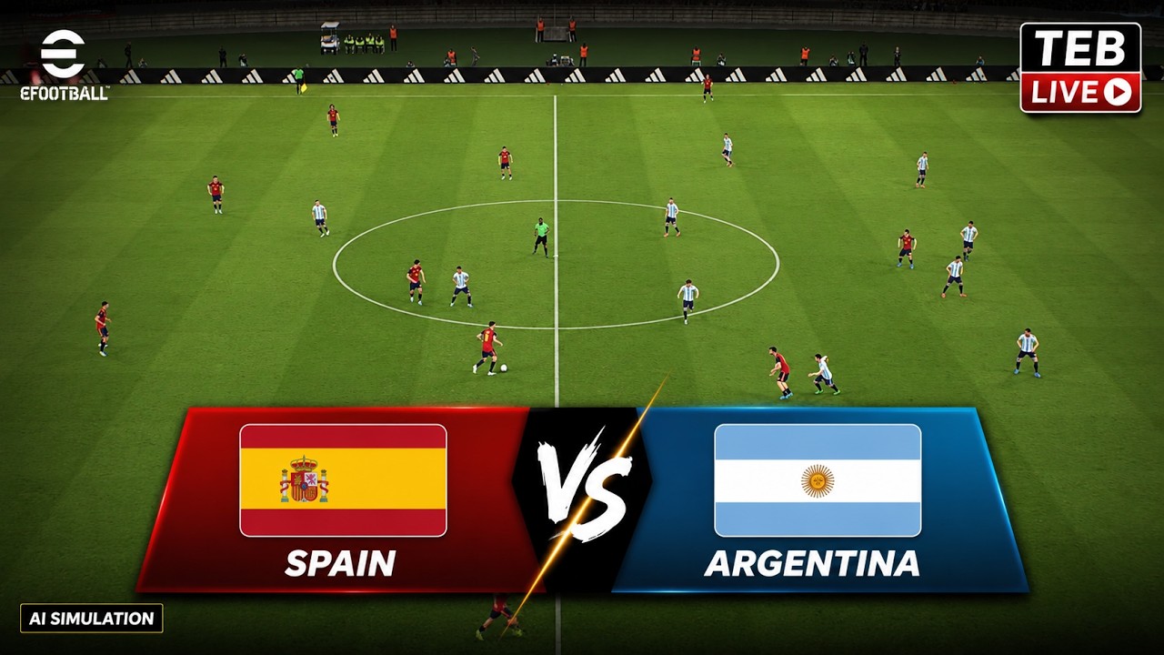🔴Live: Spain vs Argentina I eFootball Video Game Simulation I 20 July 2026
