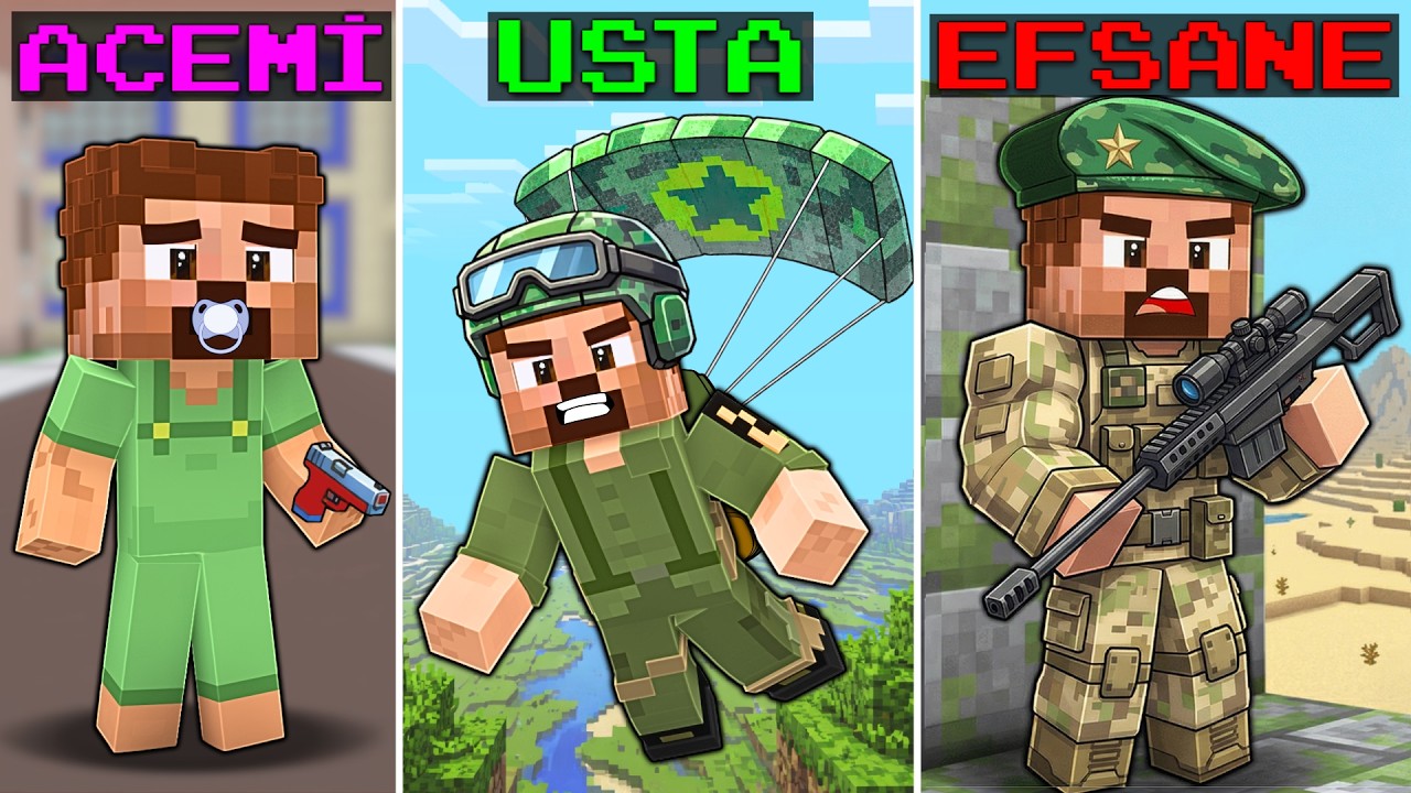 ŞEHİRDE ASKERİ EĞİTİM ALDIK! 😱 - Minecraft