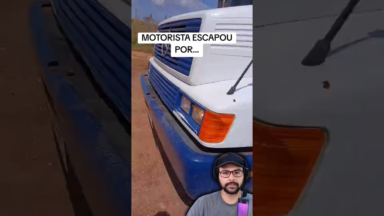 Esse motorista nasceu de novo 😱 #caminhoneiro #caminhão #carreta #volvo #scania