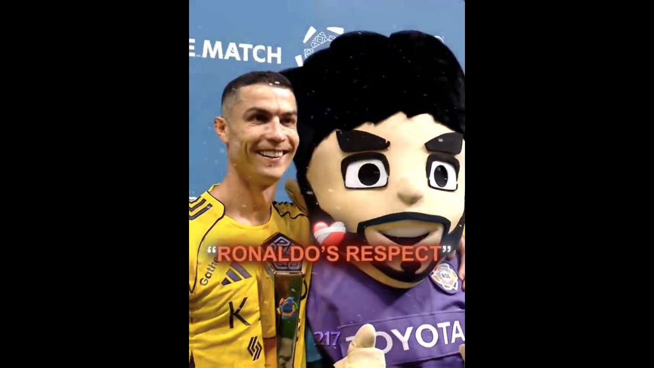 Ronaldo's Respect For The Mascot...🥹❤️‍🩹