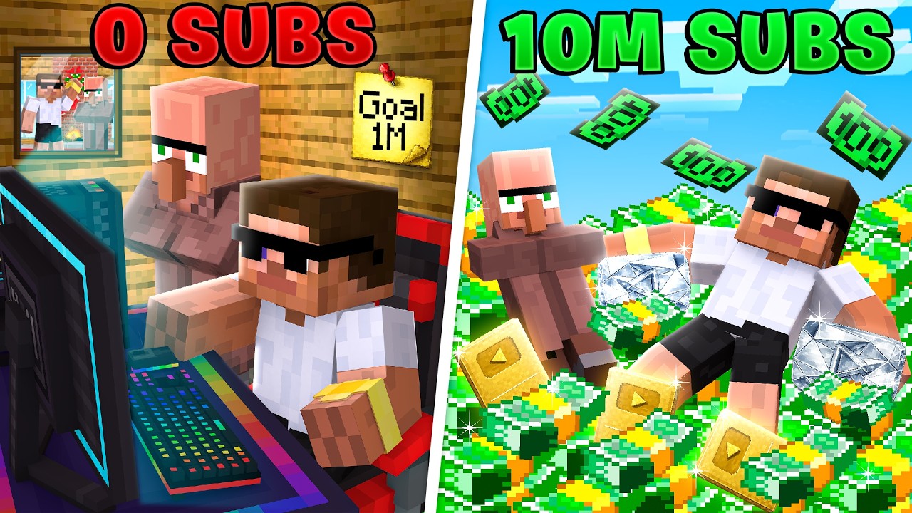 We Become Famous & Rich Youtuber in Minecraft..