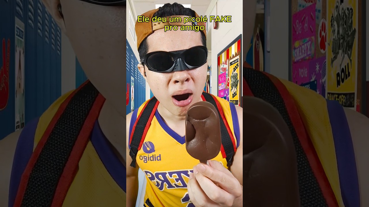 Ele deu um picolé fake pro amigo 🤣