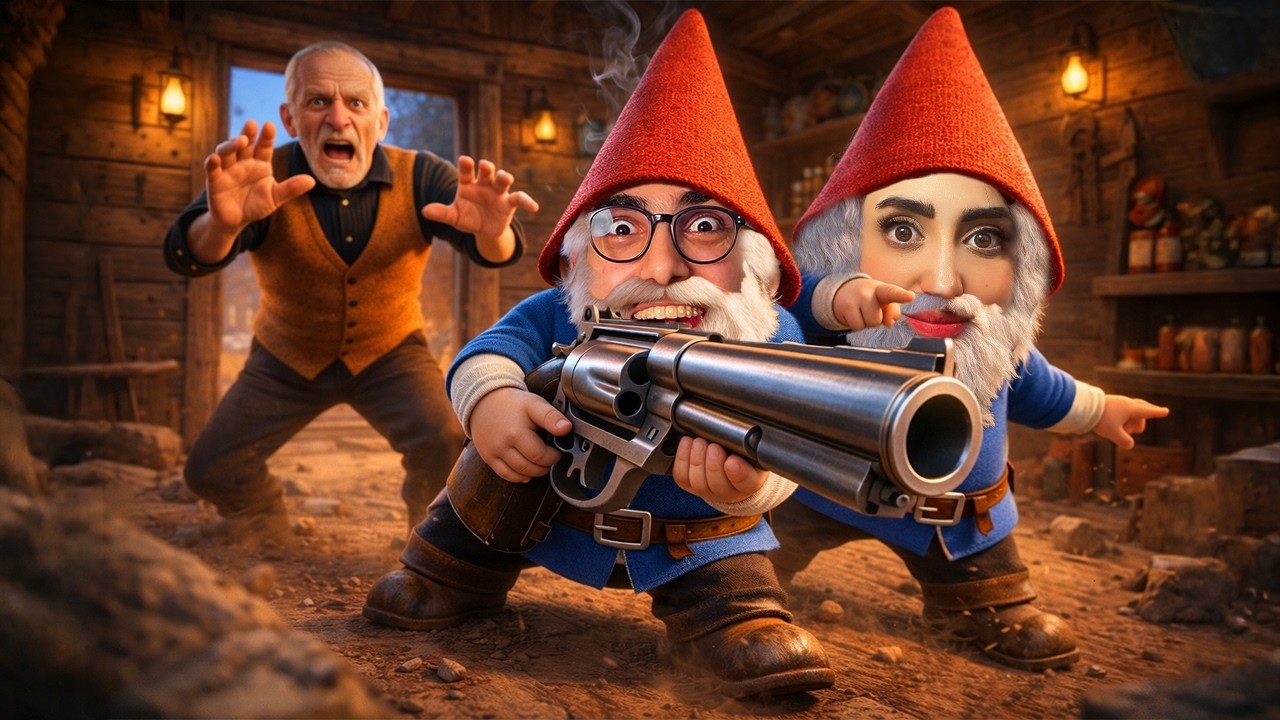 الاقزام المزعجين لقيت مسدس 🔫 مع ريما