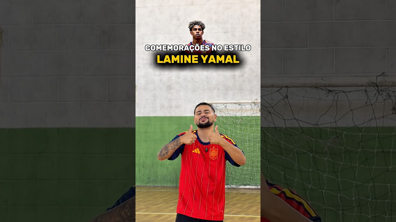 Comemorações no estilo Lamine Yamal #futebol #shorts