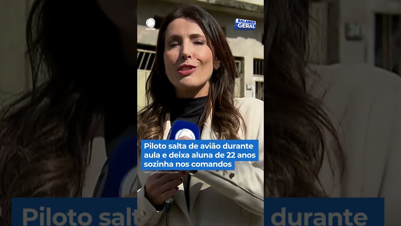 Piloto salta de avião durante aula e deixa aluna sozinha nos comandos #BalançoGeral #Shorts