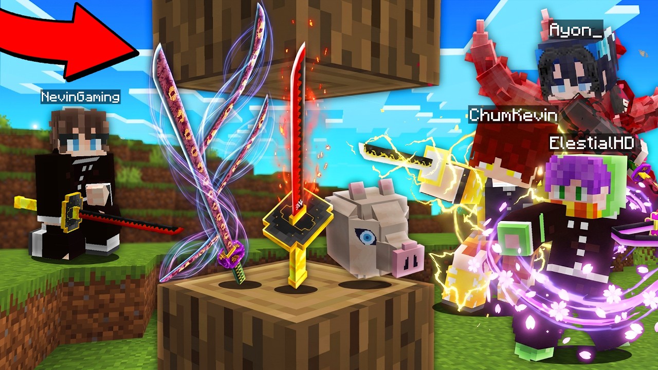 Gw Adain LOMBA SURVIVAL Di Minecraft Tapi DROP Senjata DEMON SLAYER ..