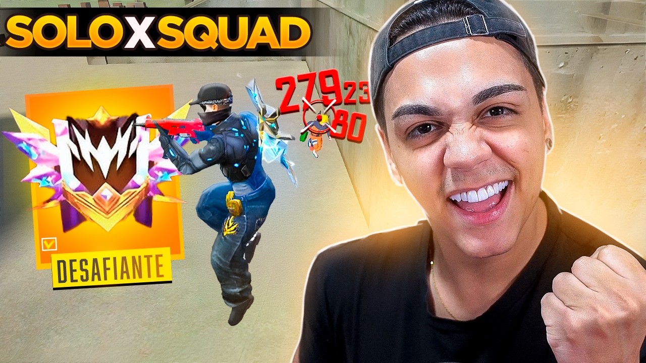 CAI CONTRA UM HACKER RUMO AO TOP GLOBAL SOLO VS SQUAD NA NOVA TEMPORADA DO FREE FIRE