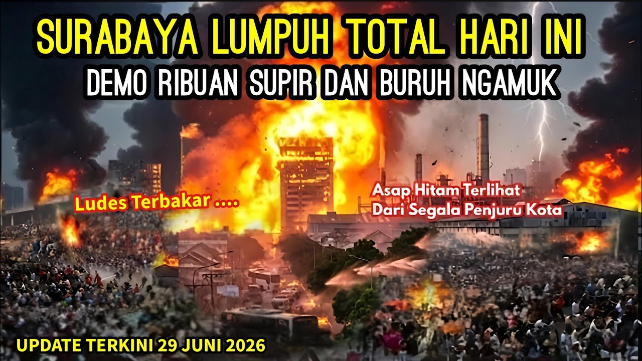 LIVE-DEMO BESAR SURABAYA 29 JUNI 2026: RIBUAN SUPIR DAN BURUH GUNCANG SURABAYA,SURABAYA LUMPUH TOTAL