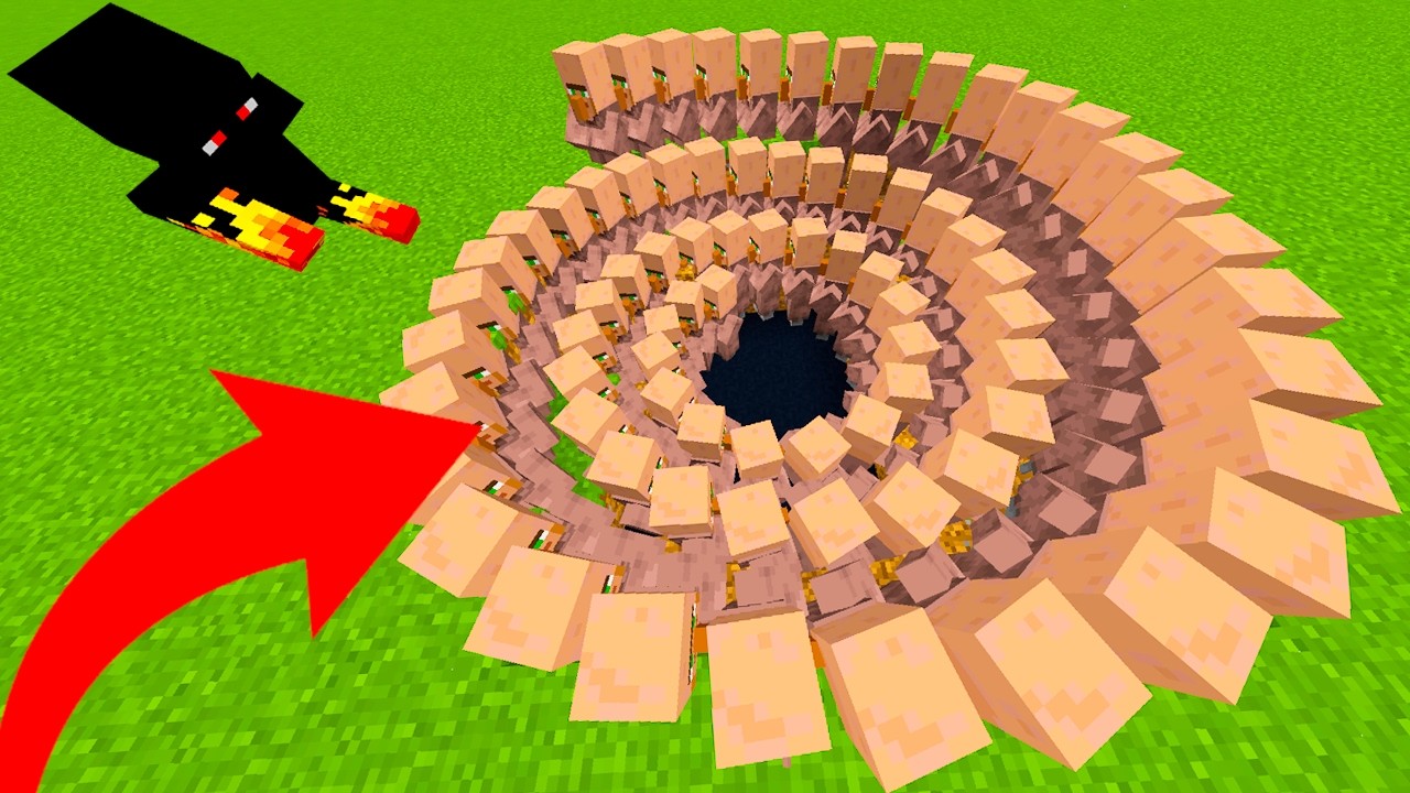 ENCONTREI VILLAGER INFINITOS NO BURACO