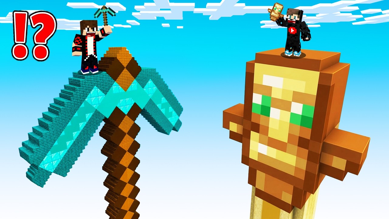ماين كرافت : حـرب ابراج الحظ ولكن برج توتم ضد برج بيكاكس !!؟ 🔥😱
