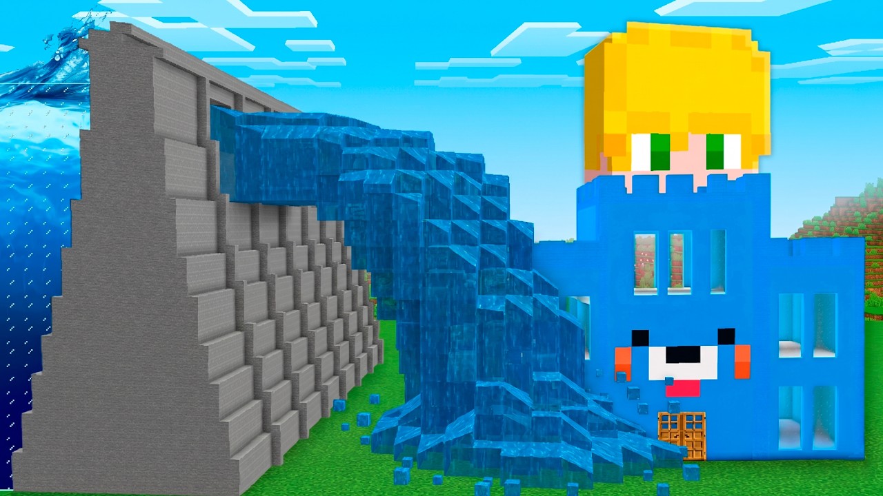 Inundei o Mundo dos meus Amigos para Trolar eles no minecraft