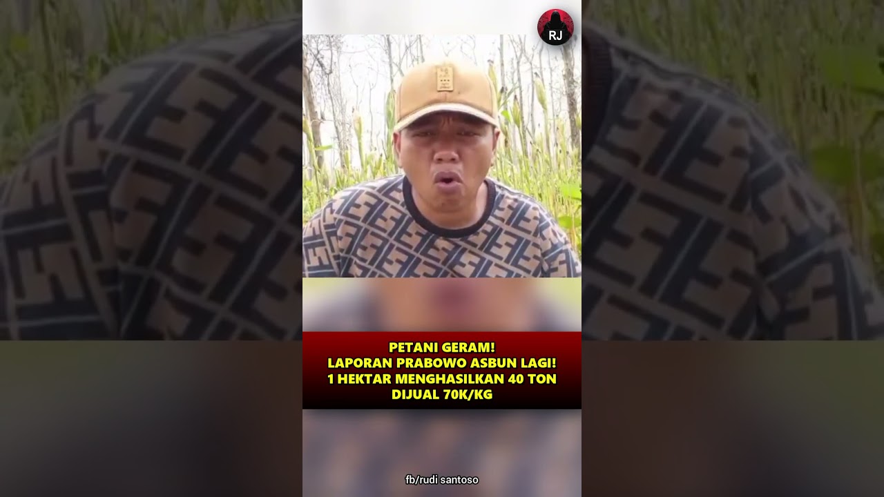 Petani Geram Dengan Pernyataan Asbun Prabowo