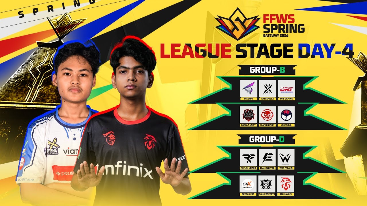 [🔴LIVE] FFWS SPRING GATEWAY 2026 | LEAGUE STAGE DAY-4 | FREE FIRE @Blade_On_Top @EXE-KaziEX 