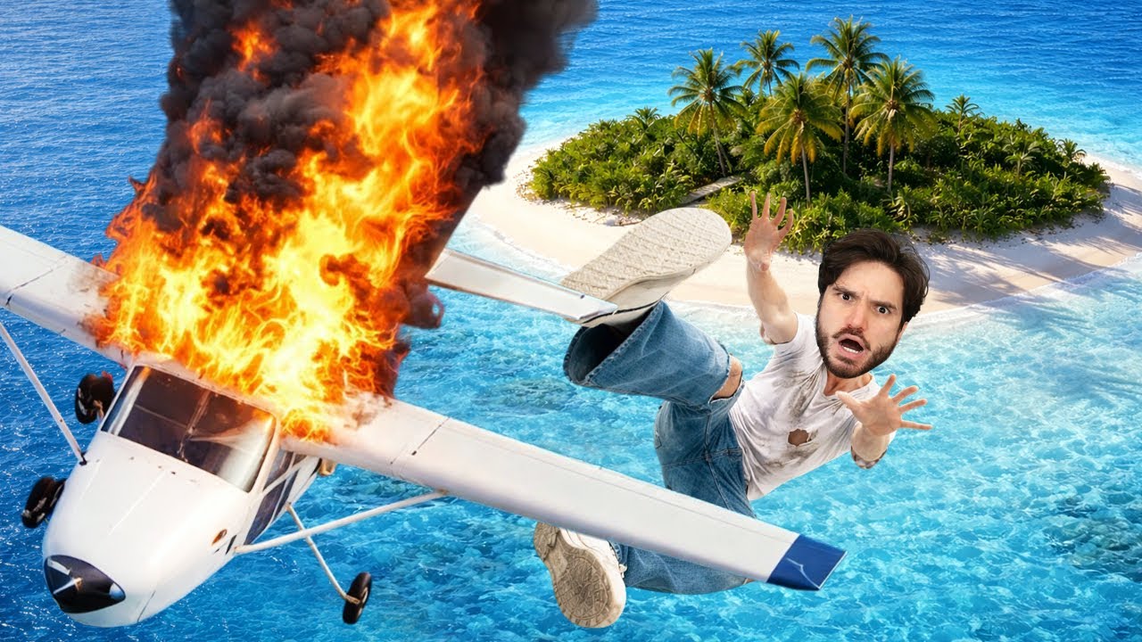 MEU AVIÃO CAIU E AGORA EU TÔ PRESO EM UMA ILHA DESERTA!