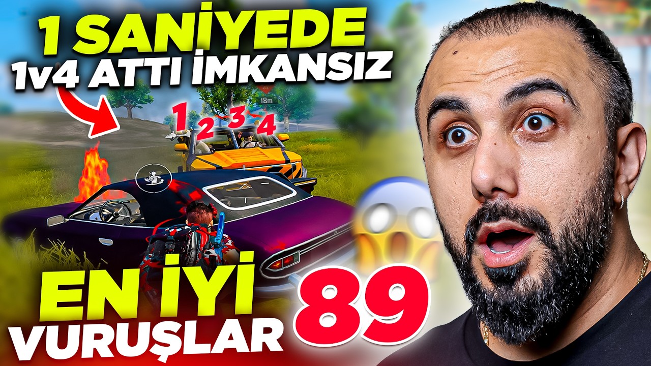 1 SANİYEDE DÜNYA'NIN EN HIZLI 1v4 'Ü (İMKANSIZ OLAY) 😱 EN İYİ VURUŞLAR #89 - PUBG Mobile