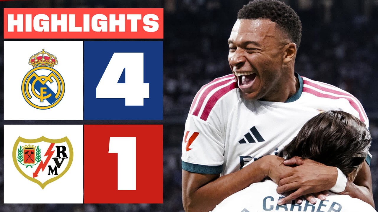 REAL MADRID 4 - 1 RAYO VALLECANO | RESUMEN LALIGA EA SPORTS