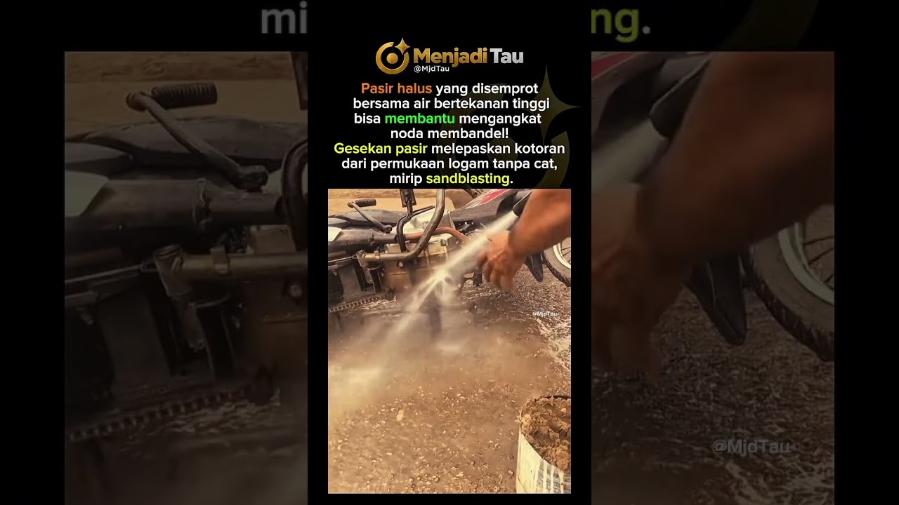 Ternyata Begini Cara Cuci Motor Pakai Pasir?