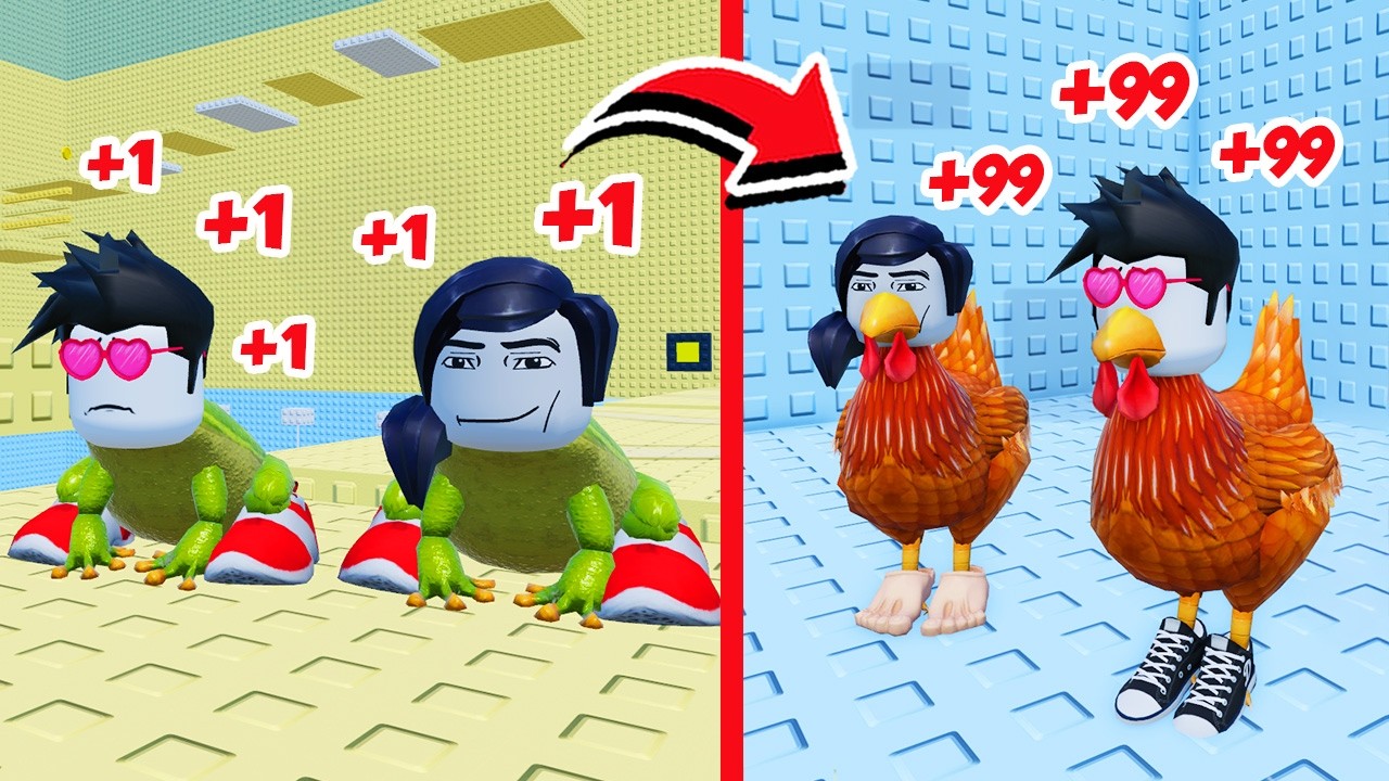 +1 LOMPAT TAPI EVOLUSI JADI HEWAN PALING NGAKAK  DI ROBLOX!!!