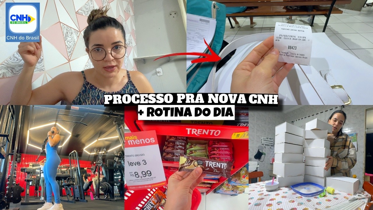 PROCESSO PRA TIRAR A NOVA CNH, ROTINA, TREINO e muito mais ❤️ - Bruna Paula
