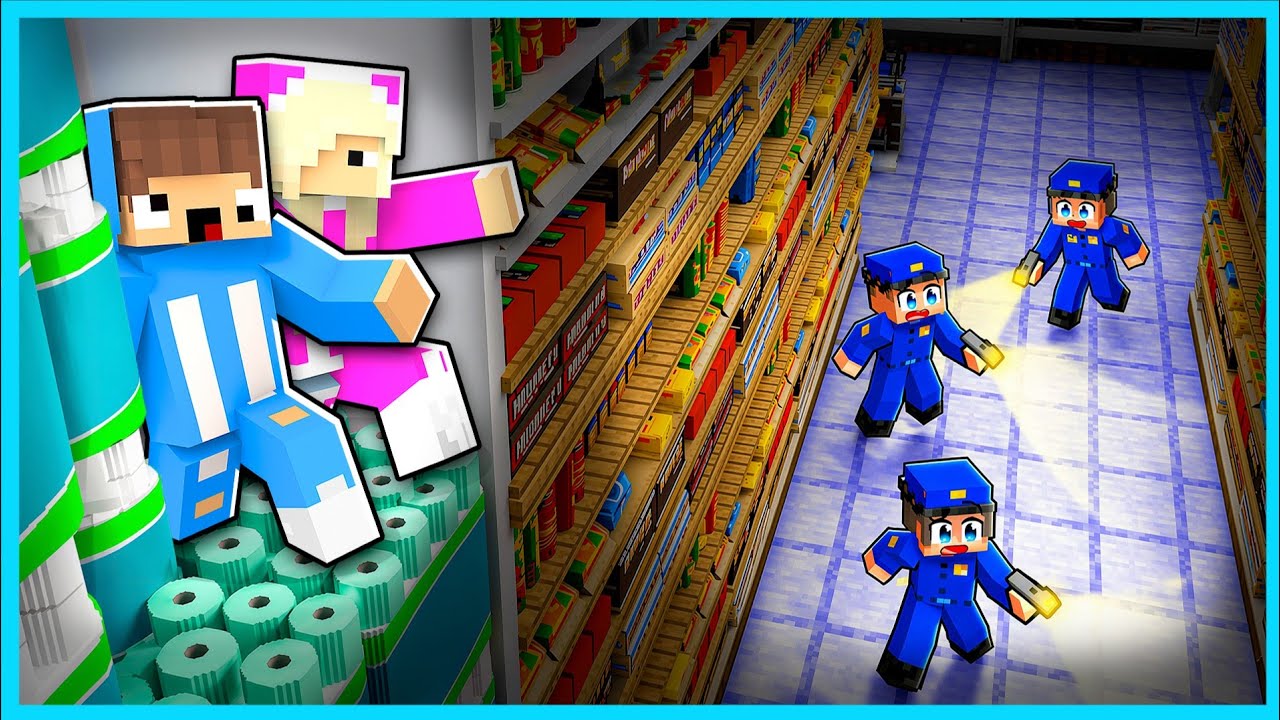 MIPAN & ZUZUZU BUAT TEMPAT RAHASIA DI DALAM MALL BESAR! MINECRAFT