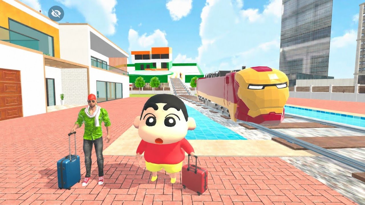 Iron Man Train Going to Franklin House 😵💥 in Indian theft auto simulator 😱
