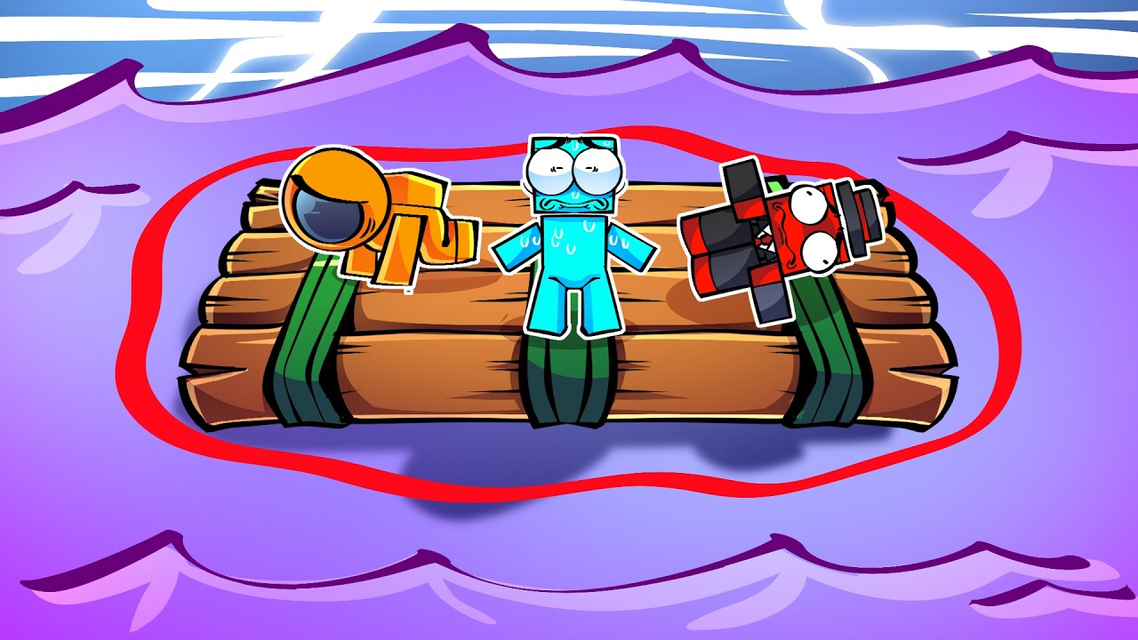 Turma do Problems Sobrevive 99 Noites no RAFT!