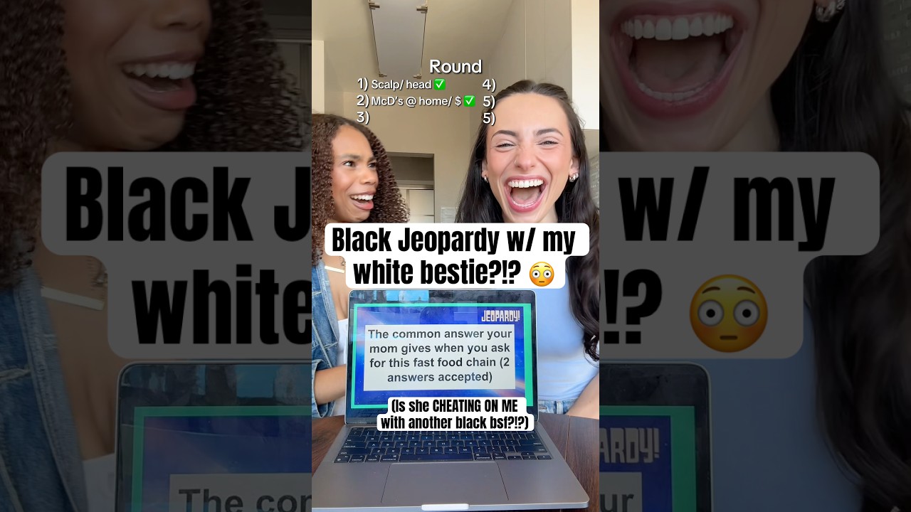HOW does she KNOW these things?? 🤨😭 #besties #bestiesforever #jeopardy #blackculture