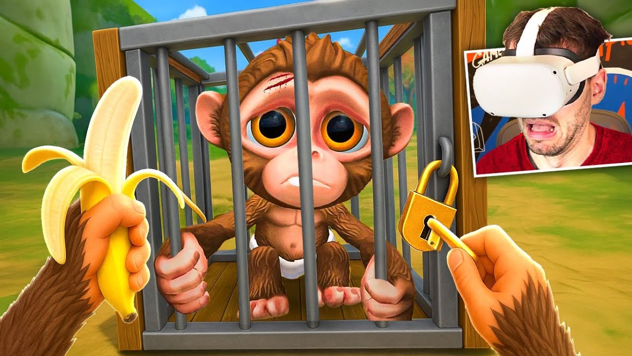 FUGI da JAULA sendo um MACACO no I Am Monkey VR