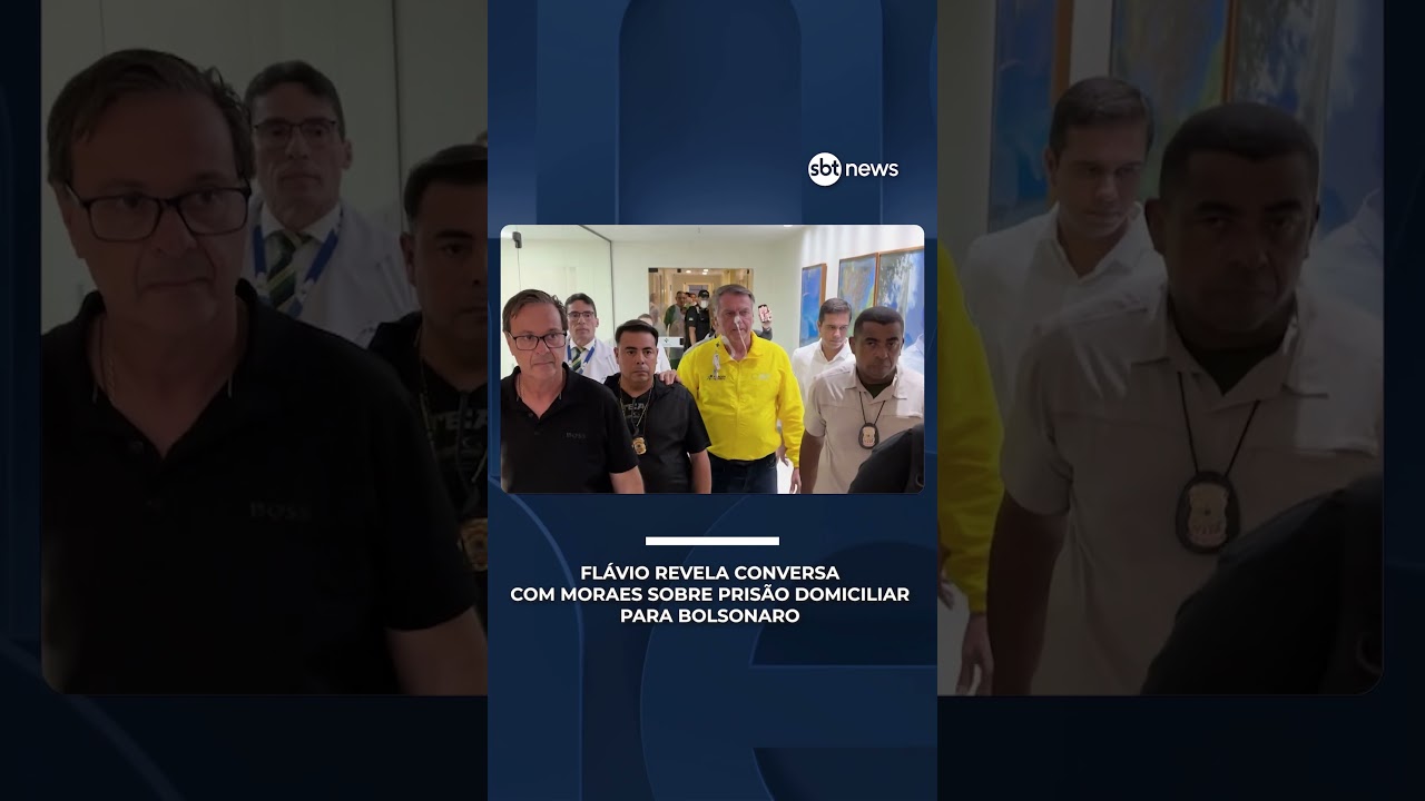 Flávio Bolsonaro revela conversa com Moraes sobre pedido de domiciliar para o pai | #SBTBrasil