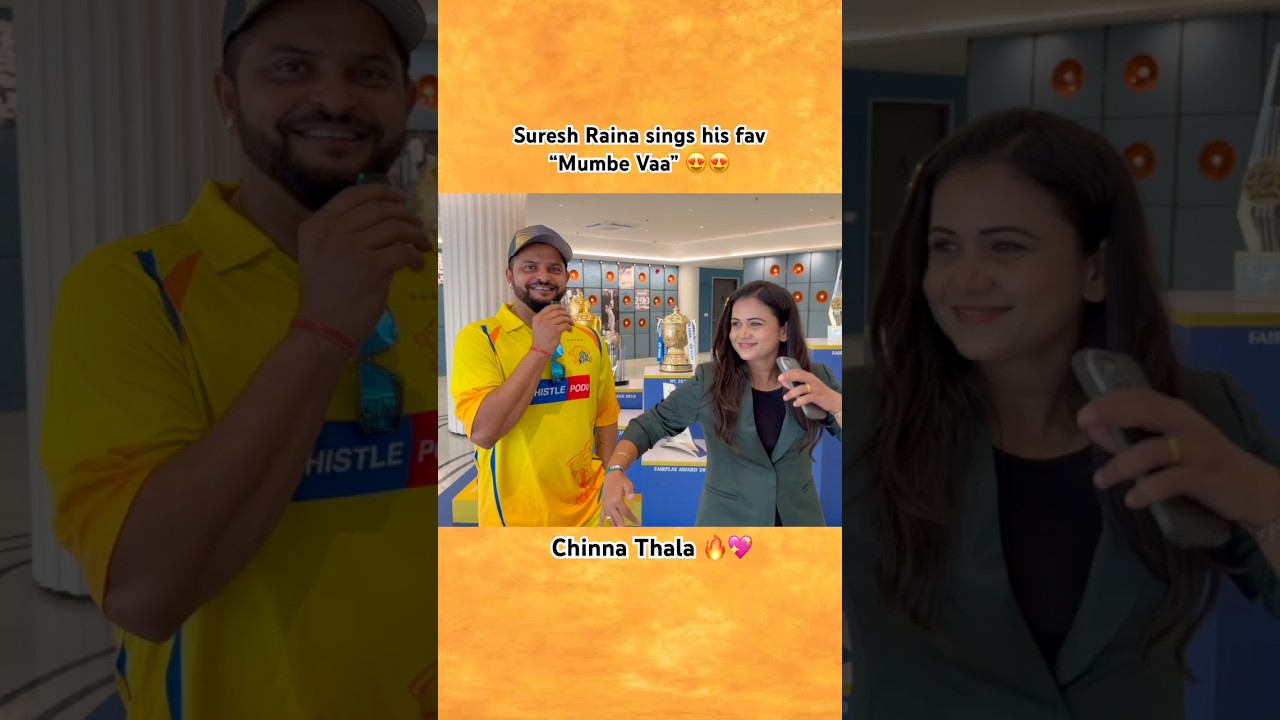 Suresh Raina singing 😍🤩🔥🕺 #csk #chennaisuperkings #ipl #shorts #trending