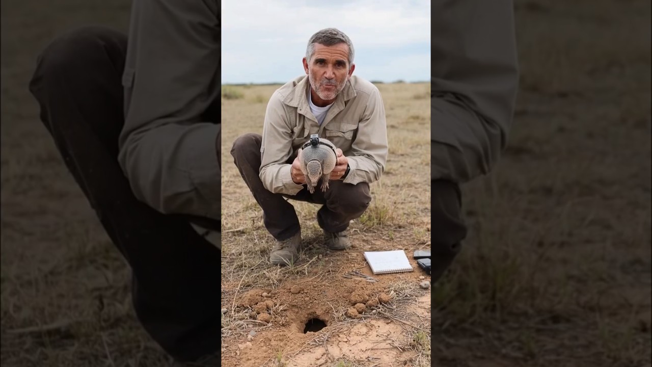 Coloquei uma Câmera em um Tatu e Descobri Algo Incrível no Buraco #animals #youtubeshorts