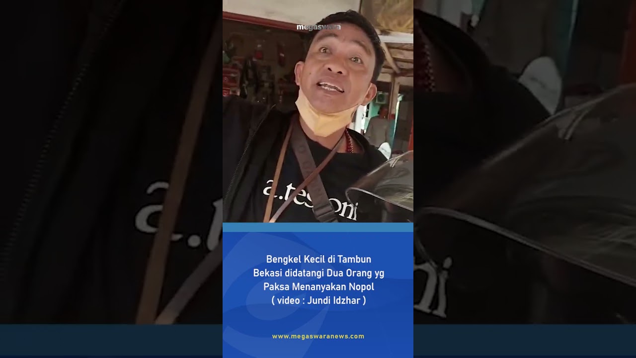 Sebuah Bengkel di Tambun Bekasi didatangi Dua OTK Memaksa Tanya Nopol Motor