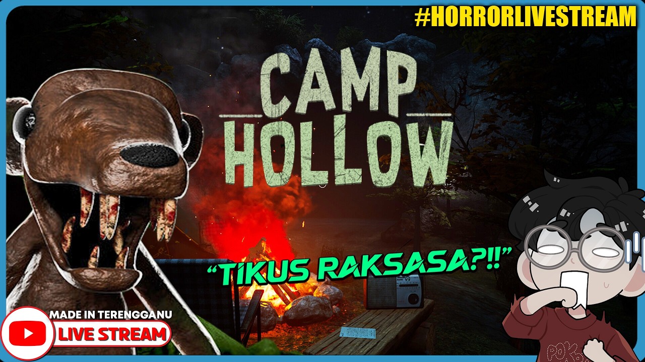 *SERAM!* TUGAS NIGHT GUARD BERTUKAR NGERI!! ||🔴 Camp Hollow (Malaysia) #HorrorLivestream