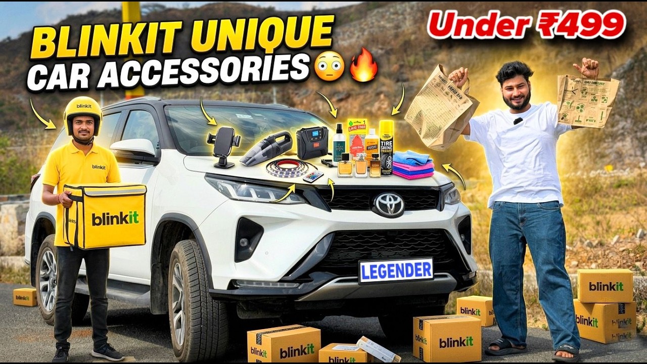 I Ordered Unique CAR ACCESSORIES from Blinkit 👌 Under ₹499 ⚡️
