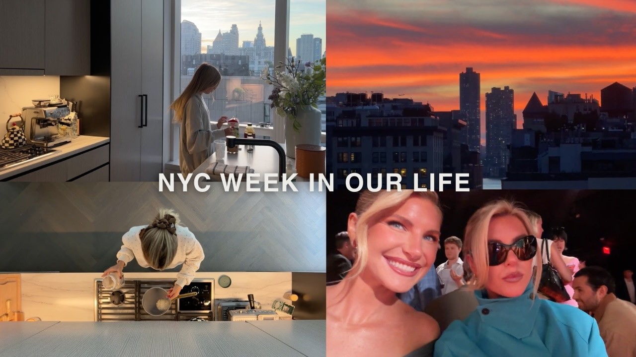 nyc work week in our life | morning workouts, making our go-to dinner, seeing lots of friends + more