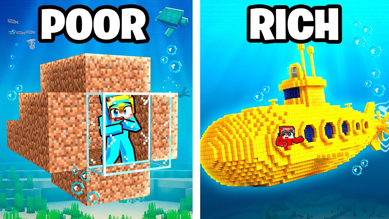 POOR vs RICH Submarine Battle in Minecraft