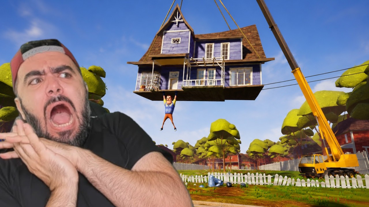 WILSONUN EVI VINÇ ILE YUKARI KALKTI - HELLO NEIGHBOR MODS