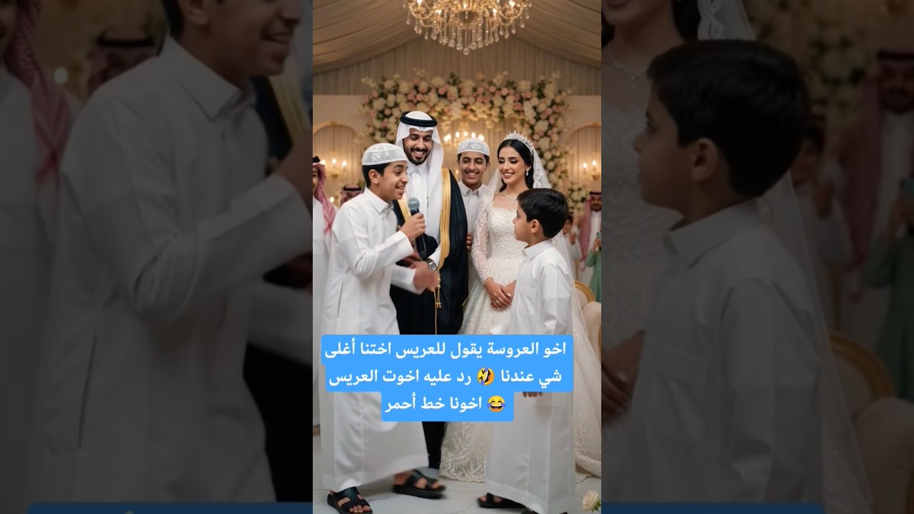 اخو العروسة يقول للعريس اختنا أغلى شي عندنا.. رد عليه اخوت العريس اخونا خط أحمر" 😂 #كوميدي #shorts