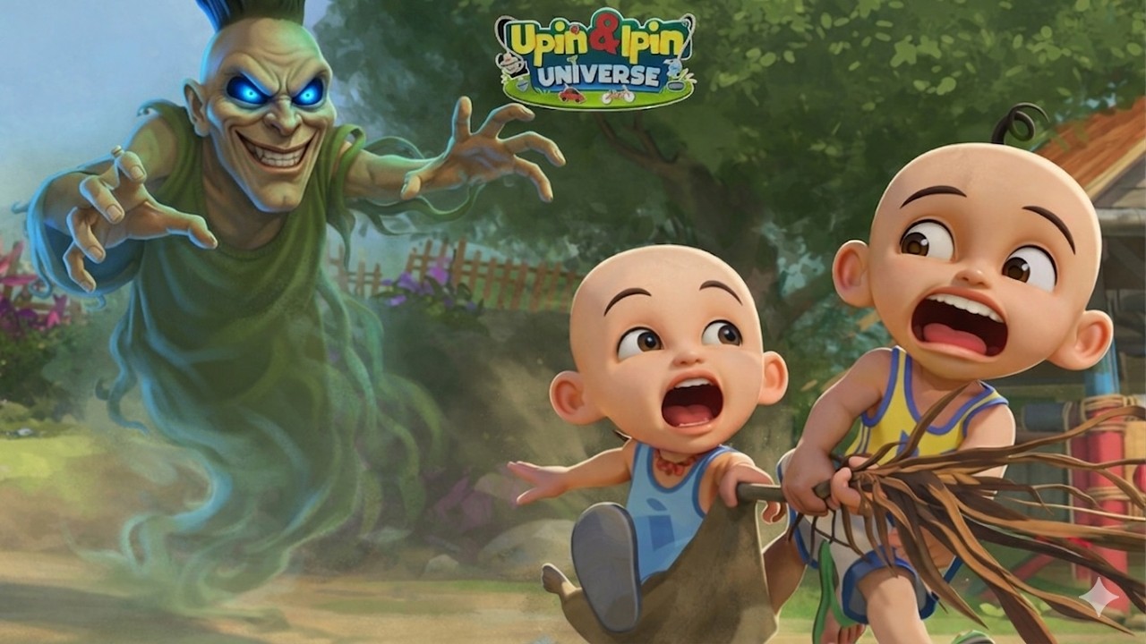 Upin dan Ipin Dikejar pocing #upinipin #comedy